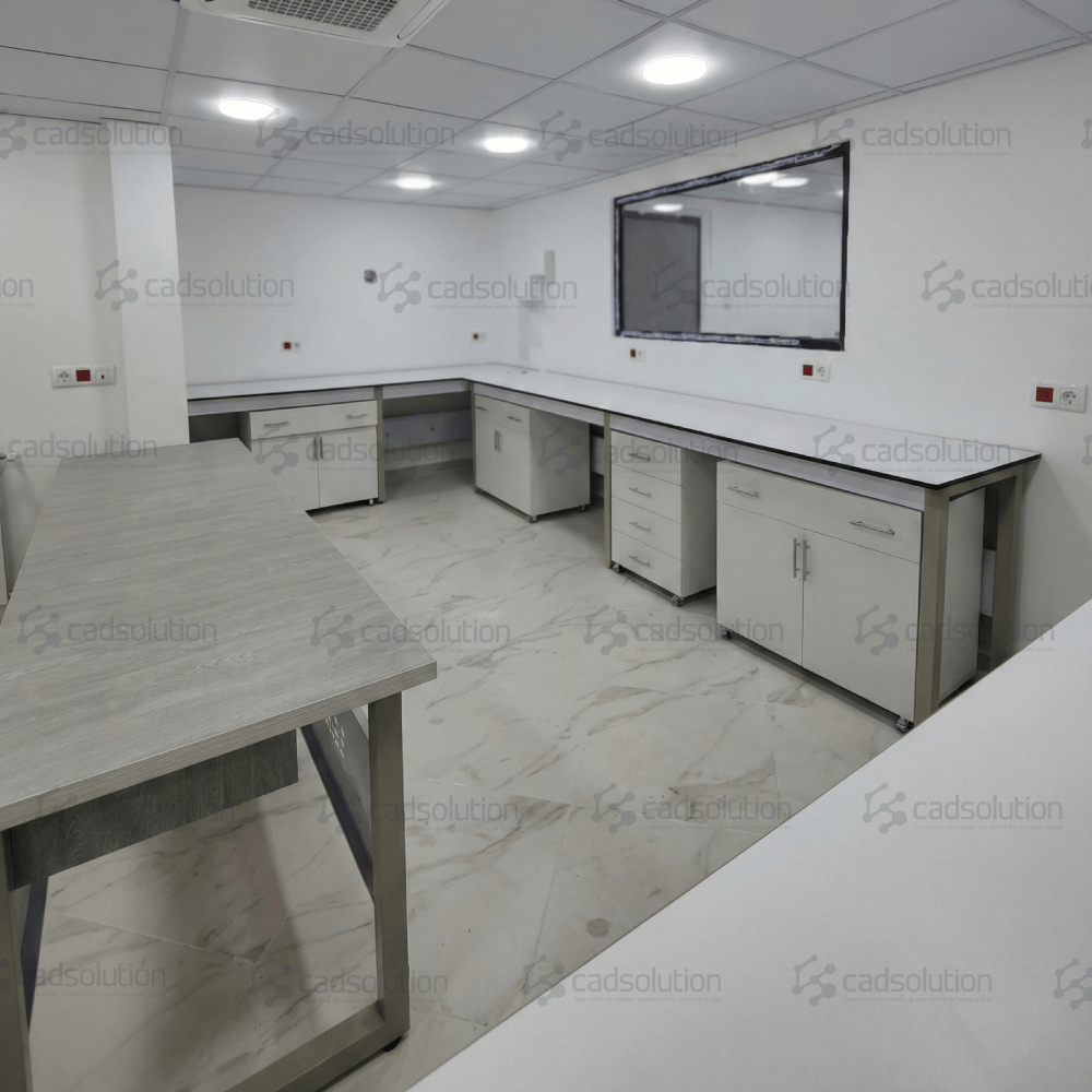 Paillasses murales avec rangements pour laboratoire en Algérie - cadsolution
