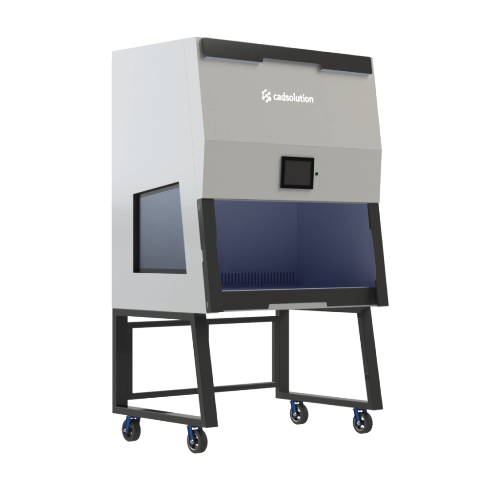 Poste de sécurité microbiologique PSM classe II avec écran tactile et vitre motorisée.