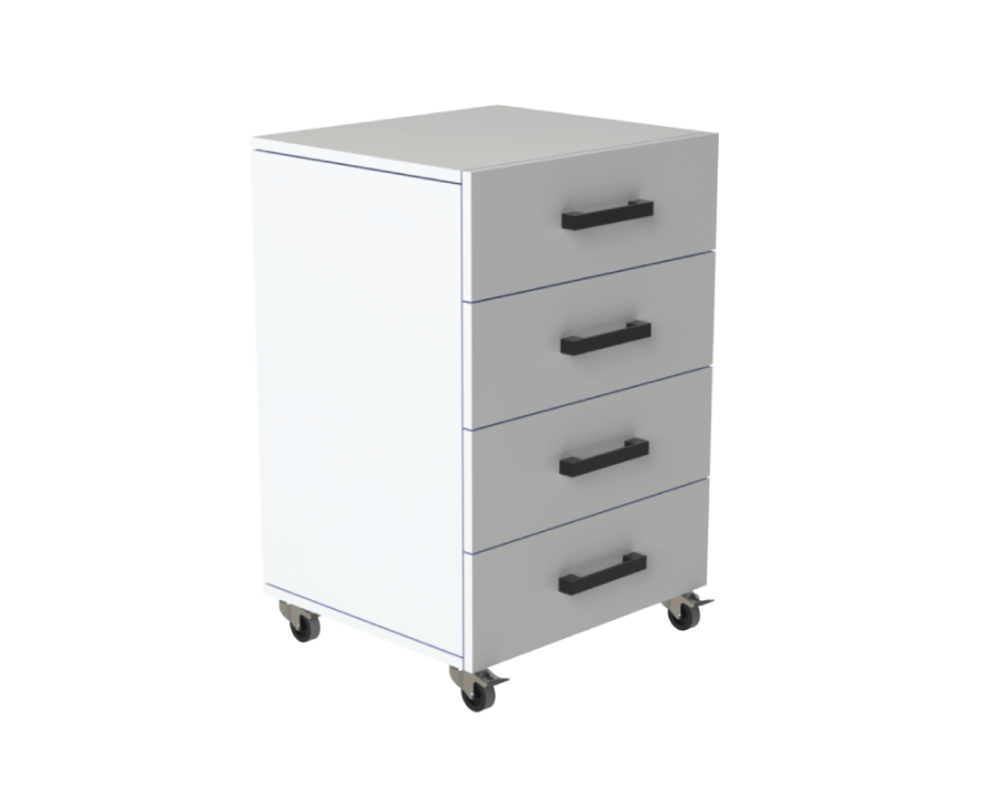 meuble de laboratoire sous paillasse 4 tiroirs