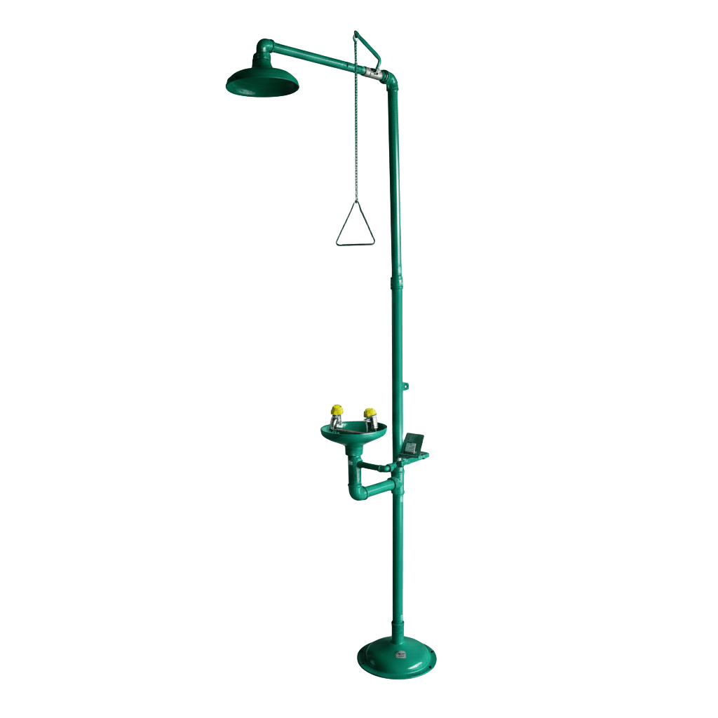 combiné douchette de sécurité laboratoire et lave yeaux