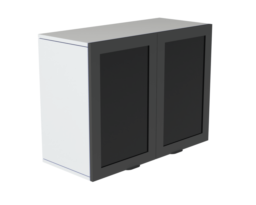 meuble murale 2 portes vitrées