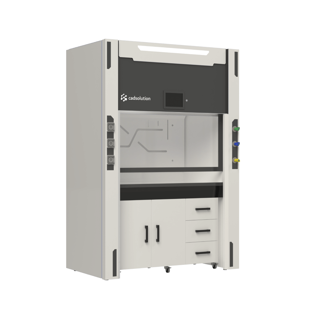 Hotte chimique sorbonne de laboratoire avec vitre motorisée et écran de contrôle tactile