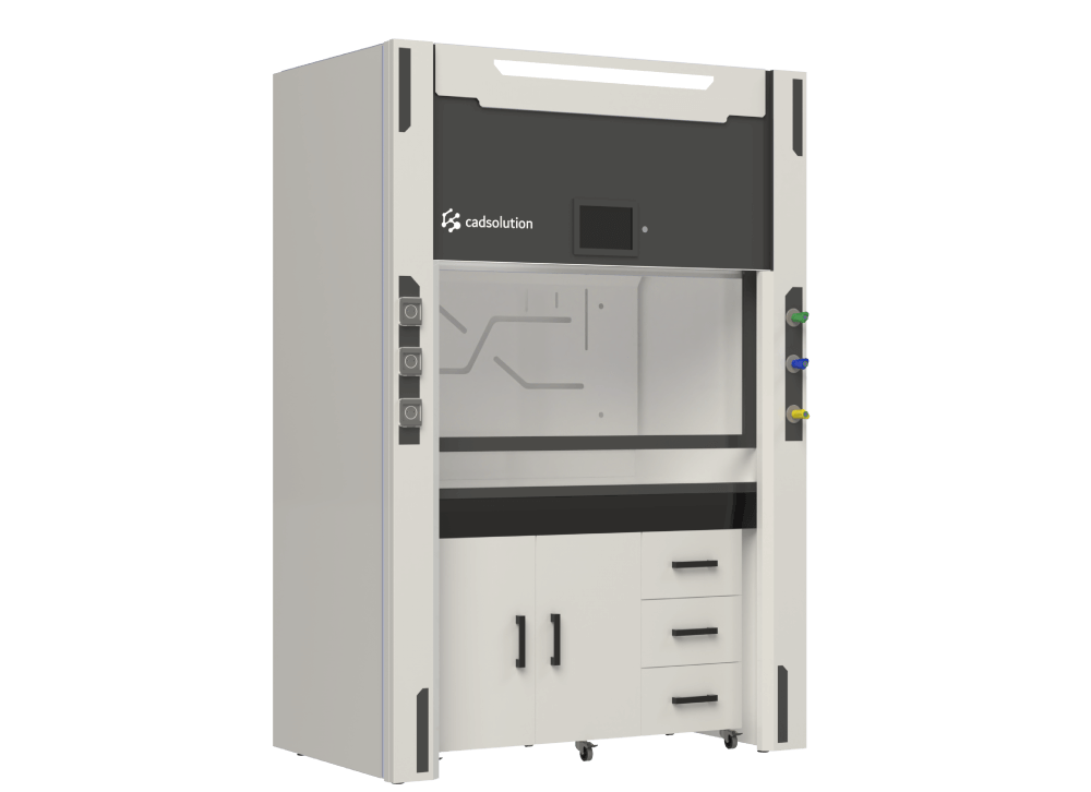 Hotte chimique sorbonne de laboratoire avec vitre motorisée et écran de contrôle tactile