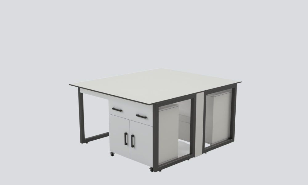 paillasse de laboratoire profesionelle centrale nue sèche