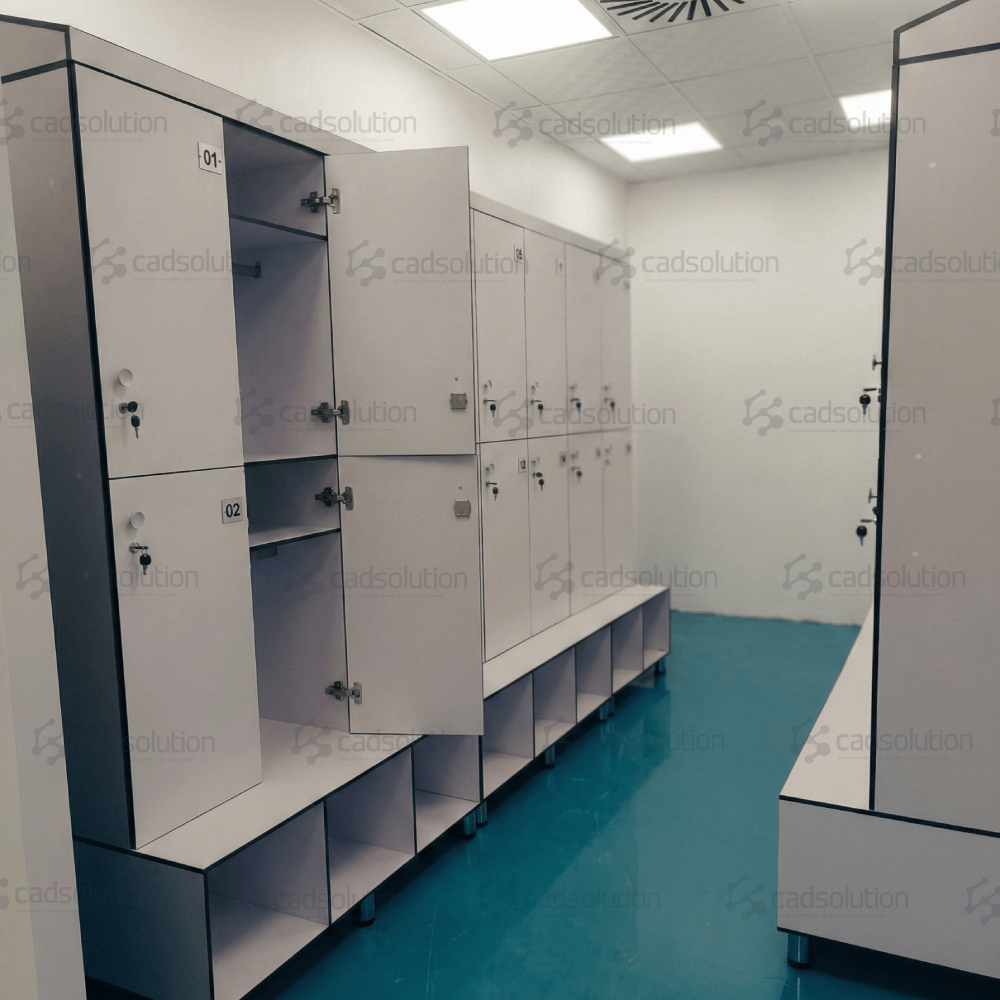 Installation de vestiaires professionnels pour laboratoire - cadsolution